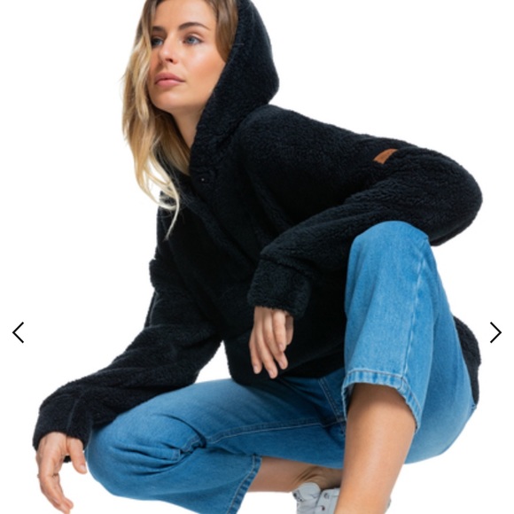 🌻 Roxy Surf Spray Sherpa Teddy Hoodie sweater for Women 🌻 - Picture 9 of 10
